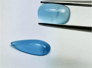 5.99ct Água-marinha Cabochão 15x7mm 11x7mm