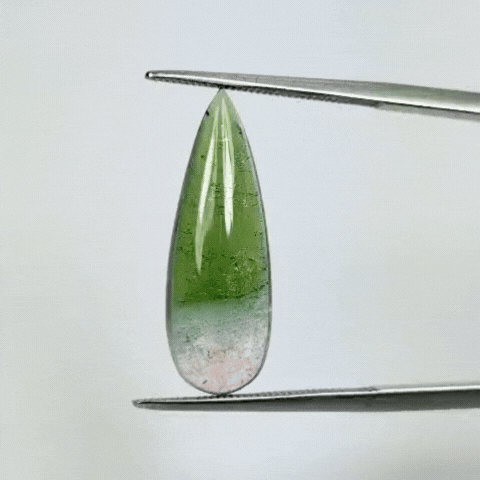 6.25ct Turmalina Bicolor Cabochão 24x8mm