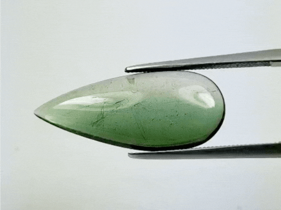 6.85ct Turmalina Bicolor Cabochão 24x10mm