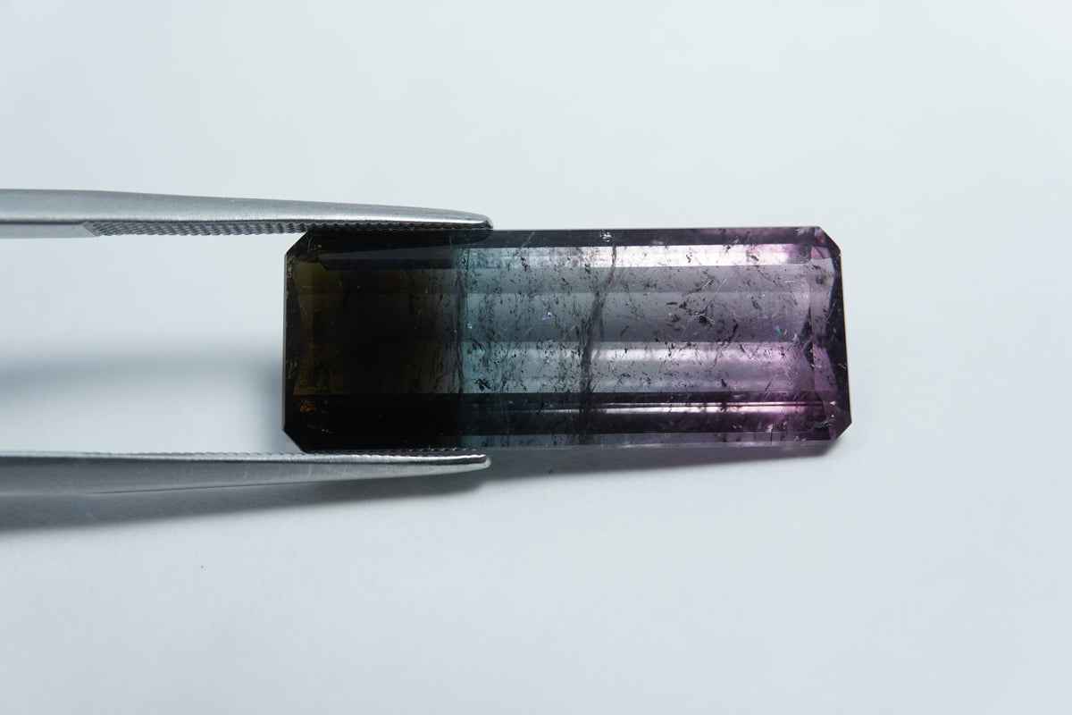 16,80ct Turmalina bicolor 27x20mm