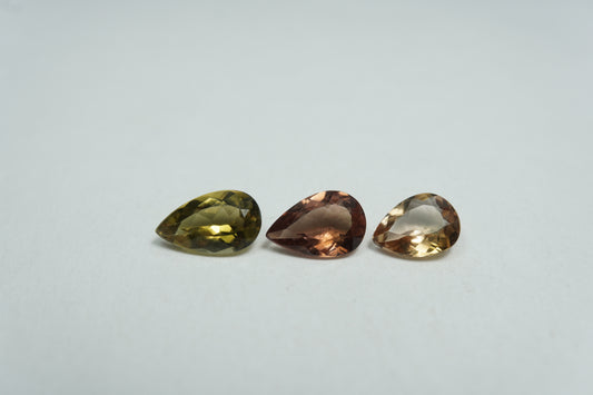 2.05ct Turmalina 8x5mm / 7.5x5mm / 6.5x5mm
