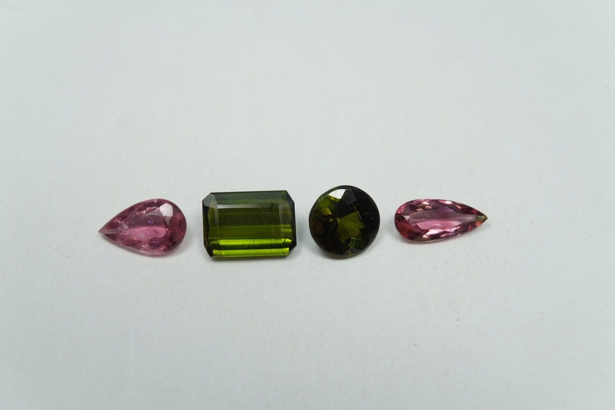 4.43ct Turmalina mix 9x4mm / 9x6mm / 8.5x5mm / 7mm