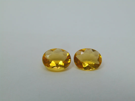 Par de Opala de Fogo 2,90ct 10x8mm