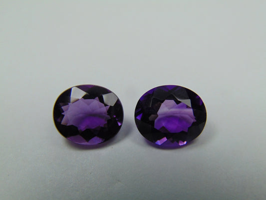 11.10ct Amethyst Pair 13x4mm