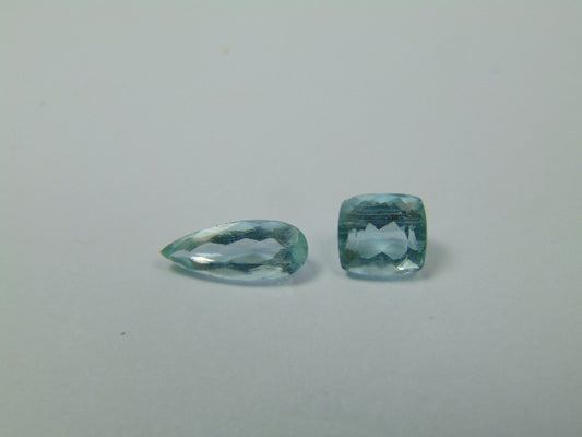 2.37ct Água-marinha 11x5mm 7x6mm