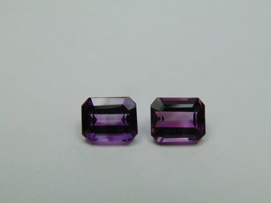 6.85ct Ametista Par 10x8mm