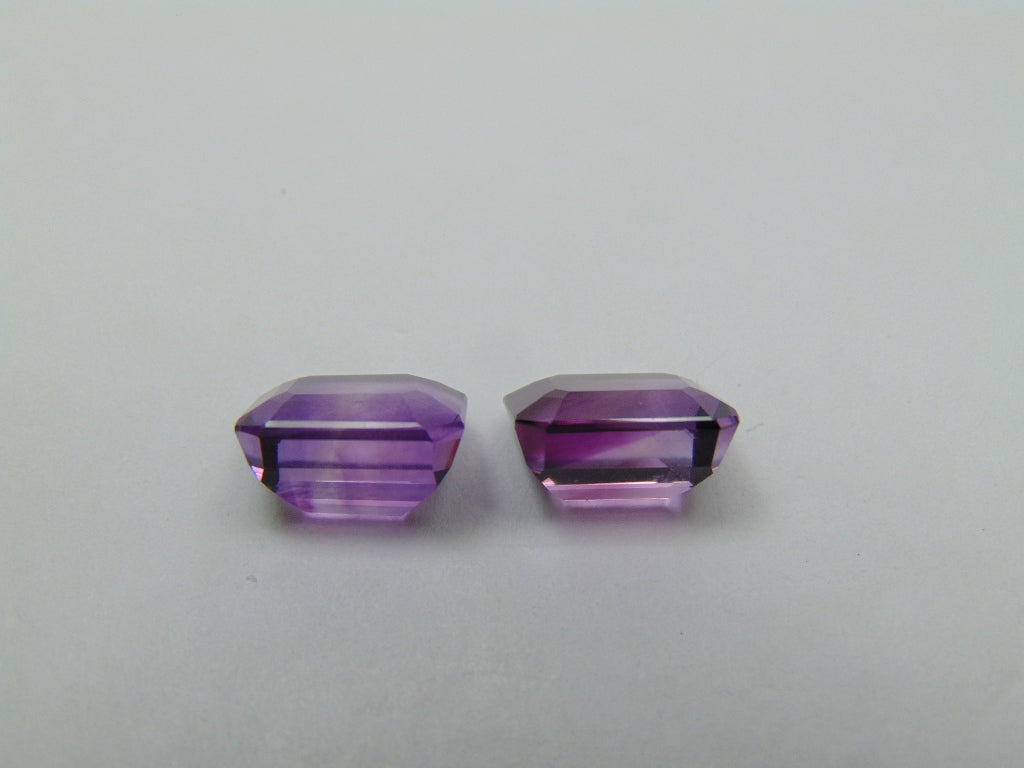 6.85ct Ametista Par 10x8mm
