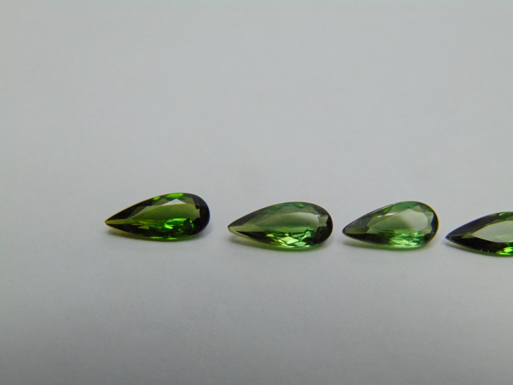 2,90ct Turmalina 9,5x4mm 9,5x4mm 10x4,5mm 10x4mm
