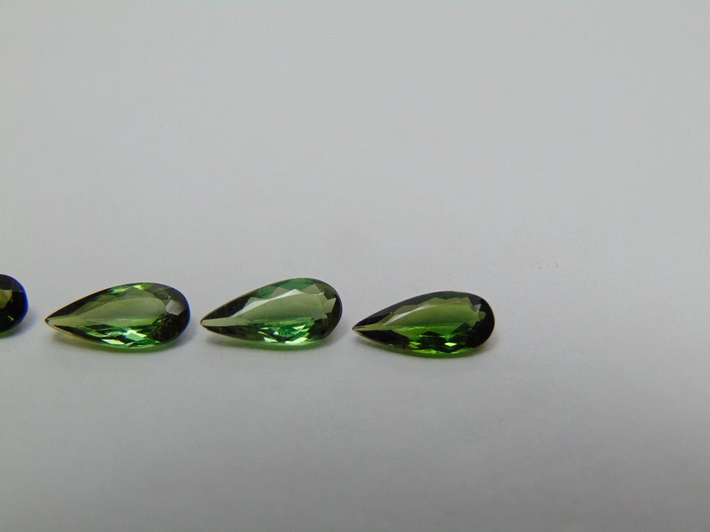 2,90ct Turmalina 9,5x4mm 9,5x4mm 10x4,5mm 10x4mm