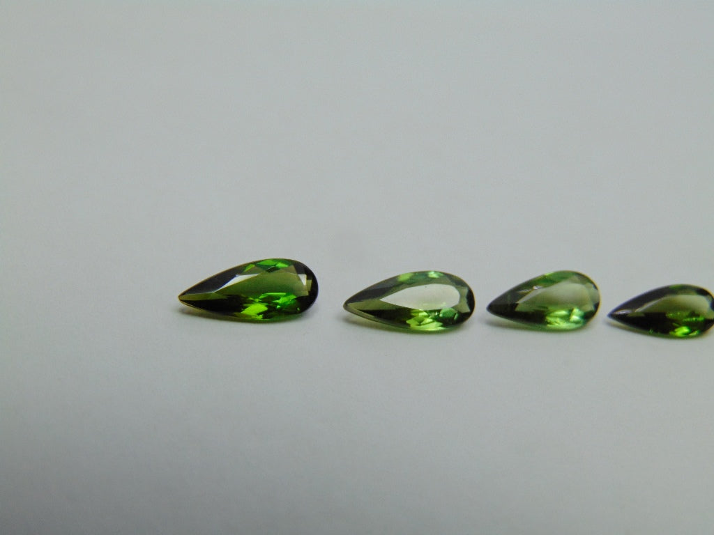 2,90ct Turmalina 9,5x4mm 9,5x4mm 10x4,5mm 10x4mm