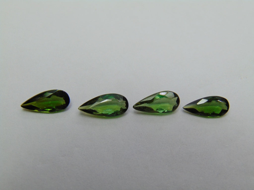 2,90ct Turmalina 9,5x4mm 9,5x4mm 10x4,5mm 10x4mm