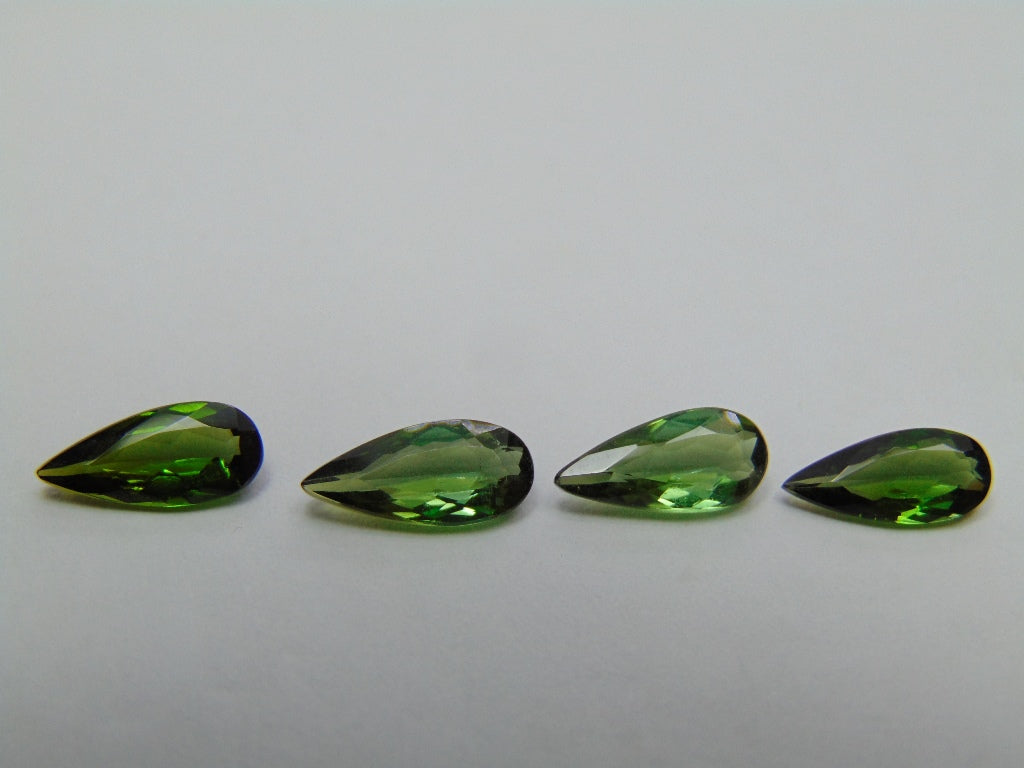 2,90ct Turmalina 9,5x4mm 9,5x4mm 10x4,5mm 10x4mm