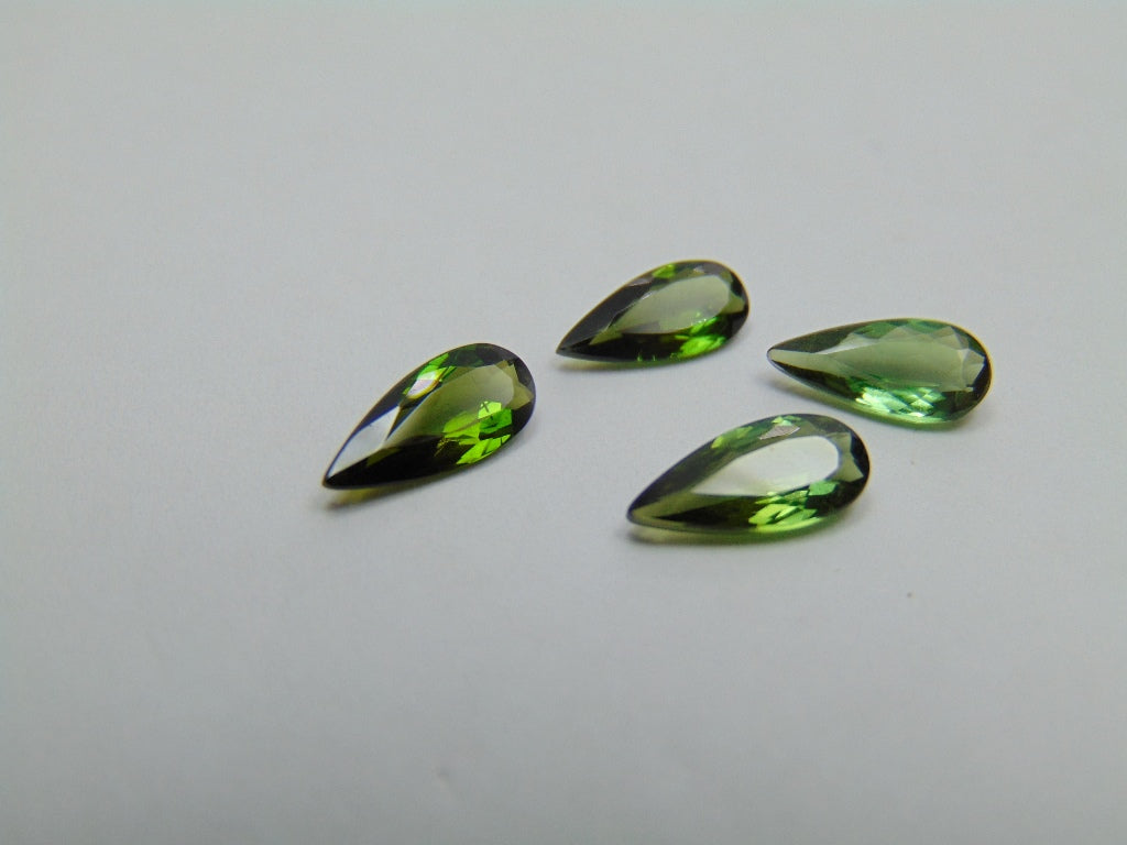 2,90ct Turmalina 9,5x4mm 9,5x4mm 10x4,5mm 10x4mm