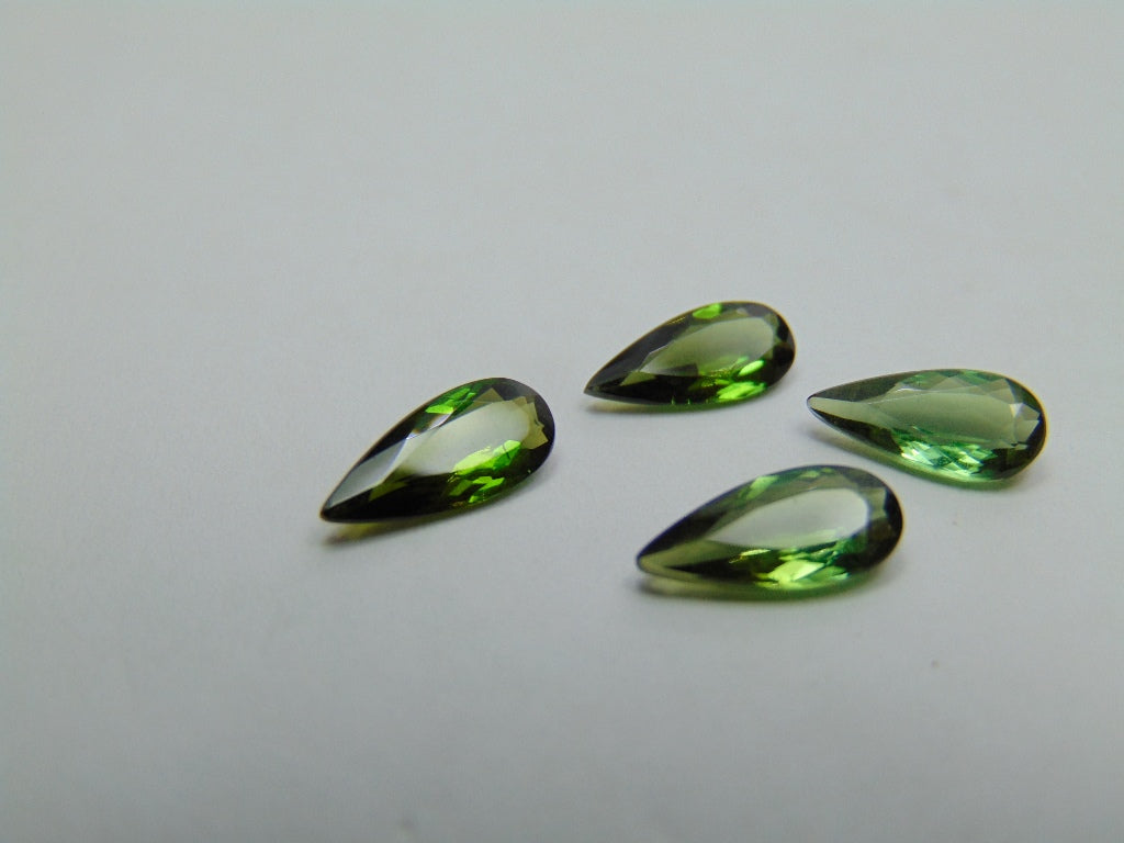 2,90ct Turmalina 9,5x4mm 9,5x4mm 10x4,5mm 10x4mm