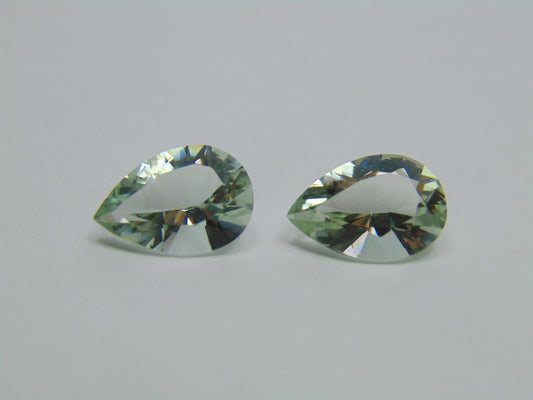 9.95ct Prasiolita Par 15x10mm