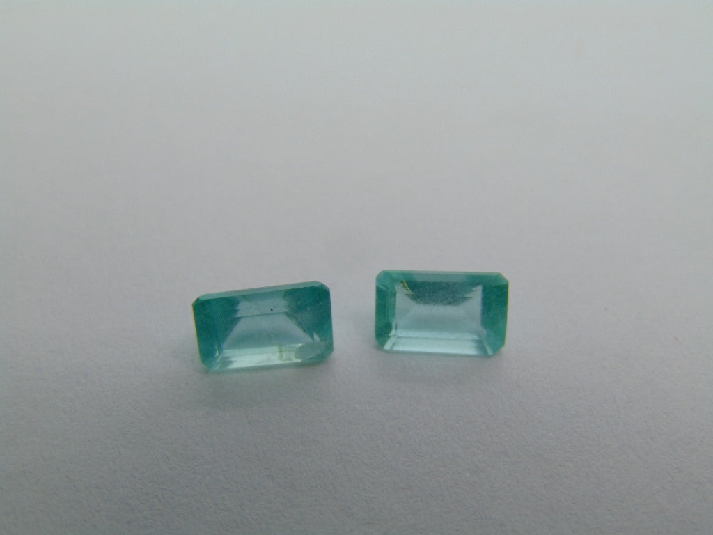 Par de Esmeraldas 1,67ct 7x4mm