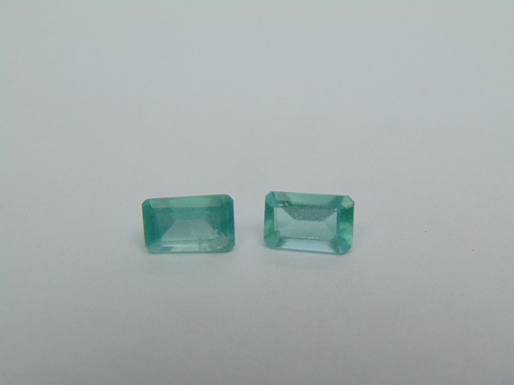 Par de Esmeraldas 1,67ct 7x4mm