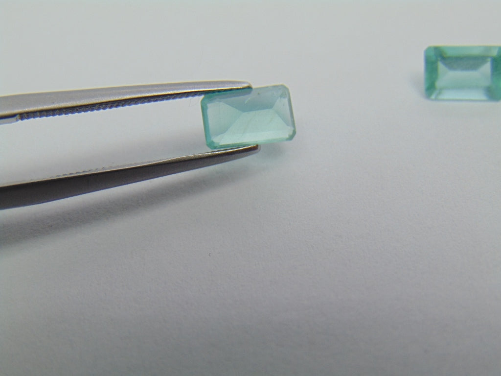 Par de Esmeraldas 1,67ct 7x4mm