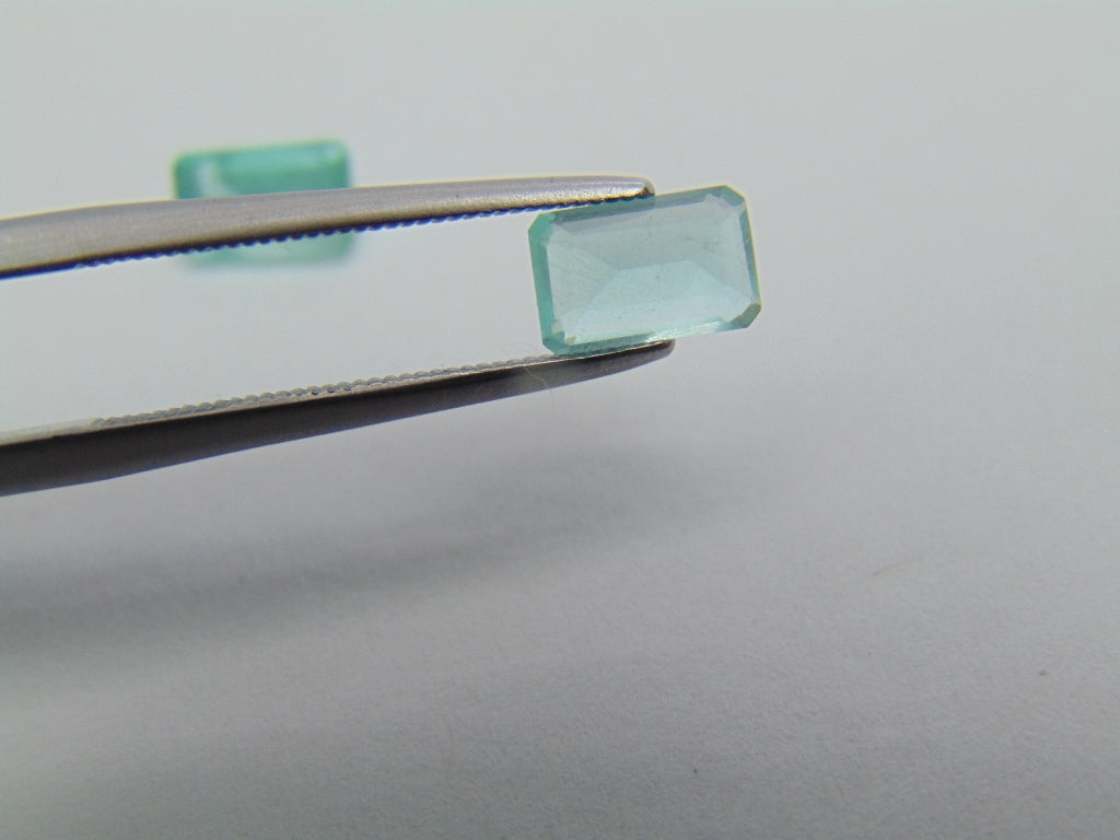 Par de Esmeraldas 1,67ct 7x4mm
