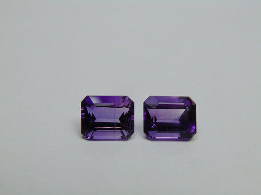6.80ct Ametista Par 10x8mm