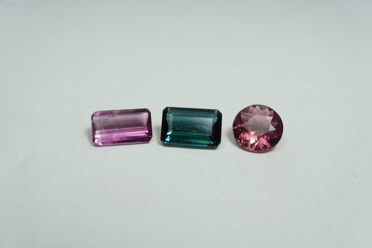 2.14ct Turmalina mix 7x5mm / 7x4mm / 6mm