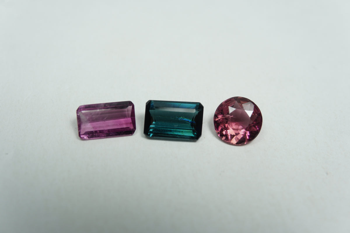 2.14ct Turmalina mix 7x5mm / 7x4mm / 6mm