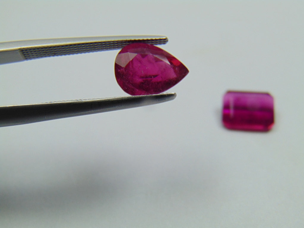 Rubelita 3.10ct 9x7mm 8x6mm