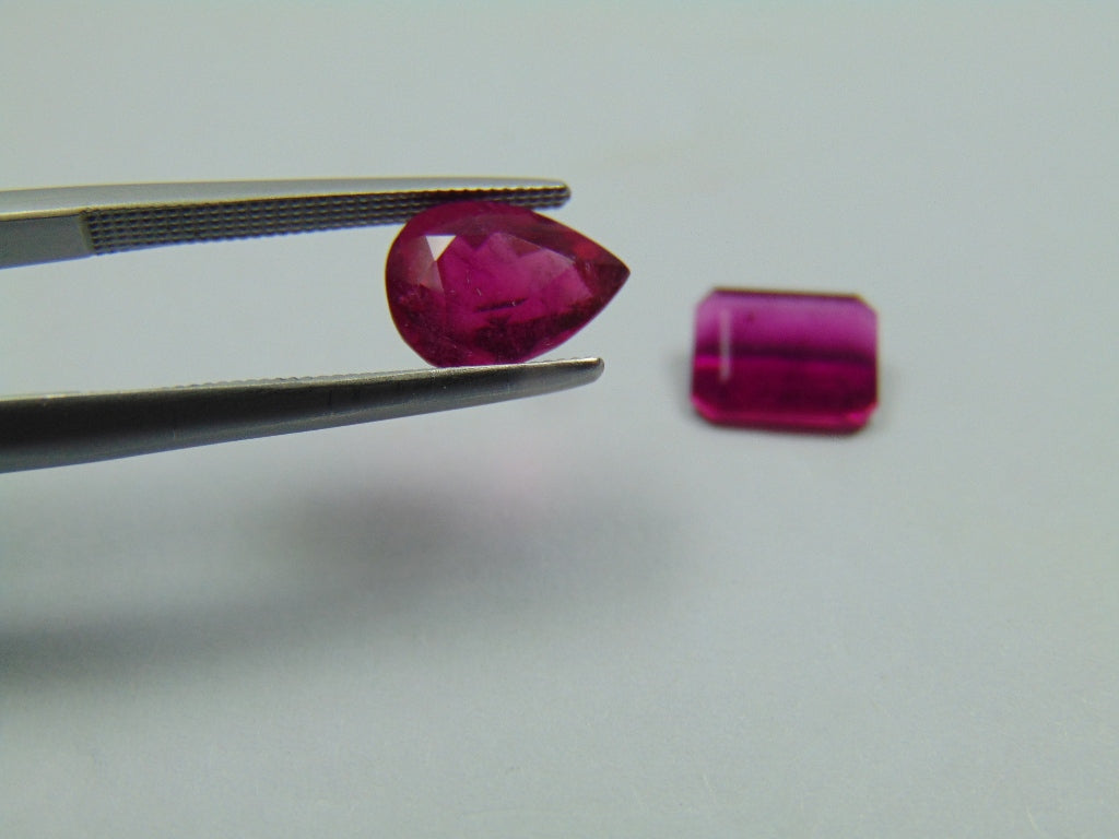 Rubelita 3.10ct 9x7mm 8x6mm