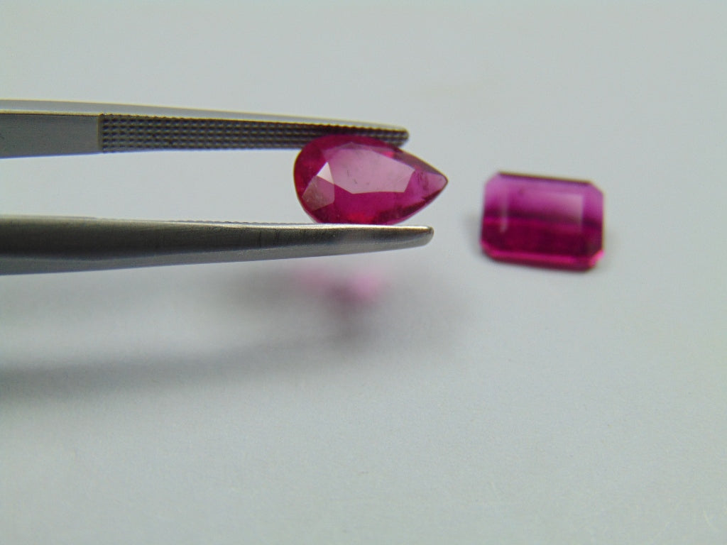 Rubelita 3.10ct 9x7mm 8x6mm