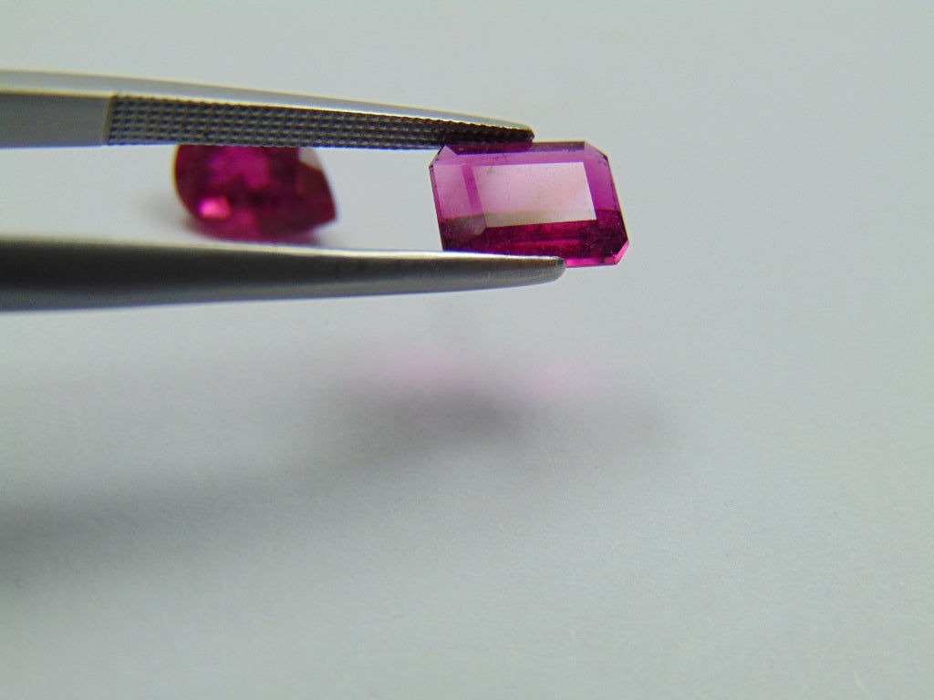 Rubelita 3.10ct 9x7mm 8x6mm