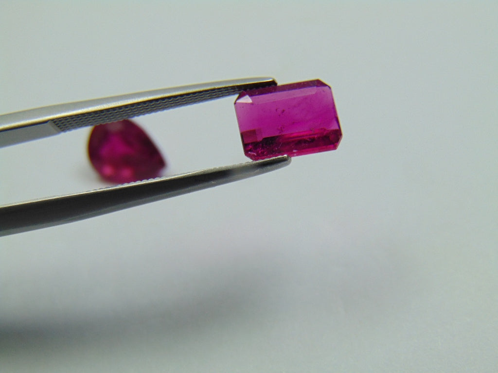 Rubelita 3.10ct 9x7mm 8x6mm