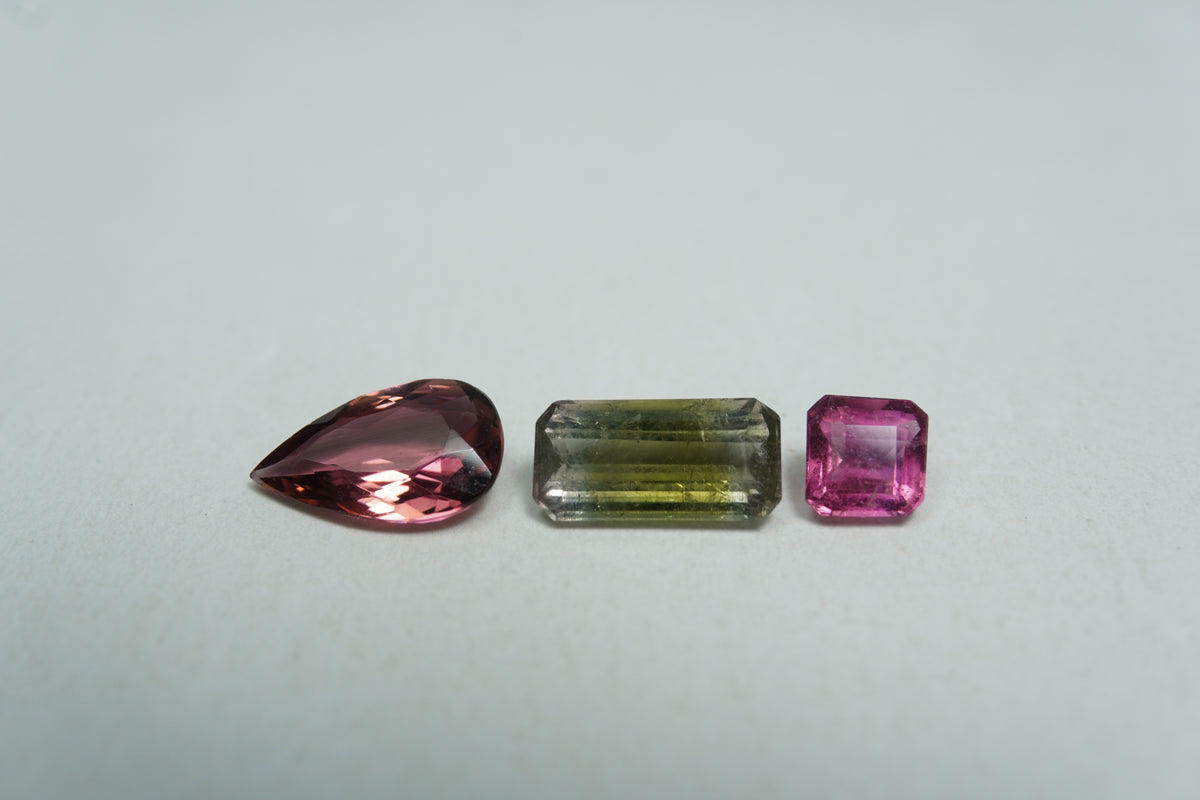 2.12ct Turmalina mix 8.5x4mm / 9x5mm / 4mm