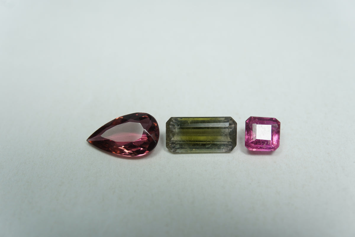 2.12ct Turmalina mix 8.5x4mm / 9x5mm / 4mm