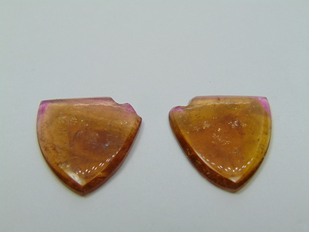 Par de Turmalina Melancia 16,15ct 18x14mm