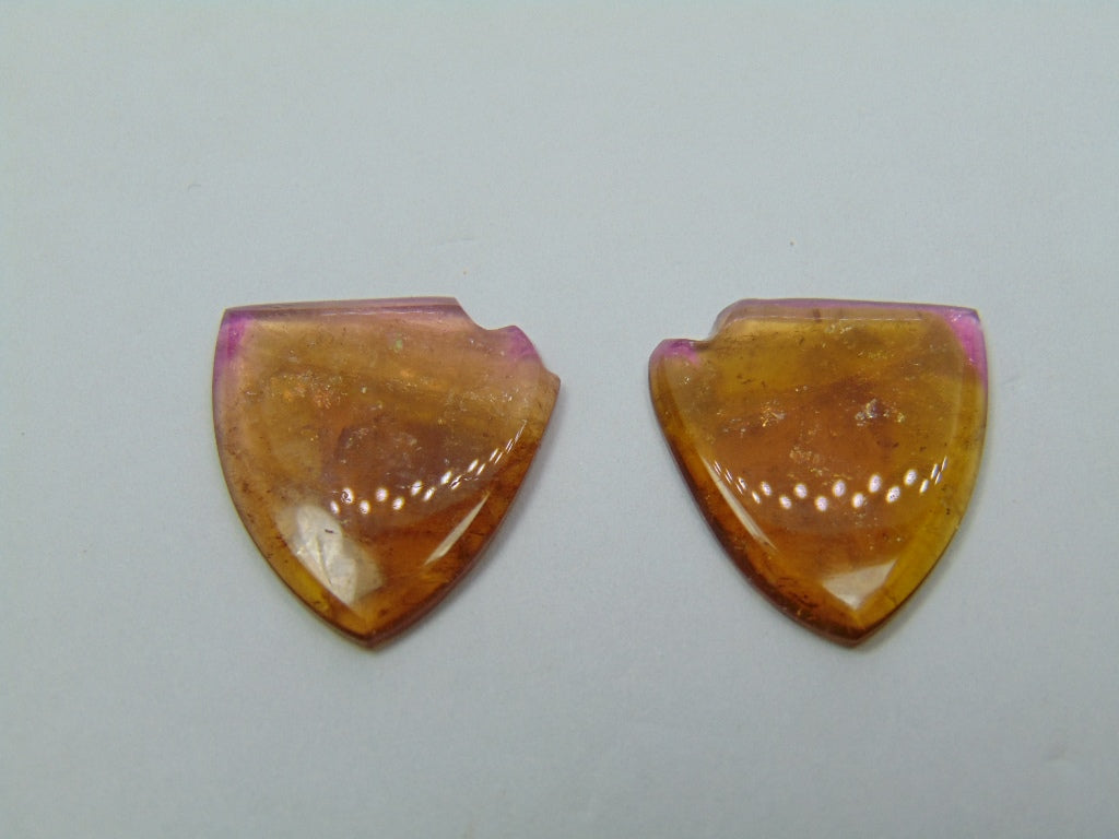 Par de Turmalina Melancia 16,15ct 18x14mm