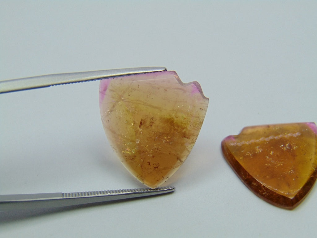 Par de Turmalina Melancia 16,15ct 18x14mm