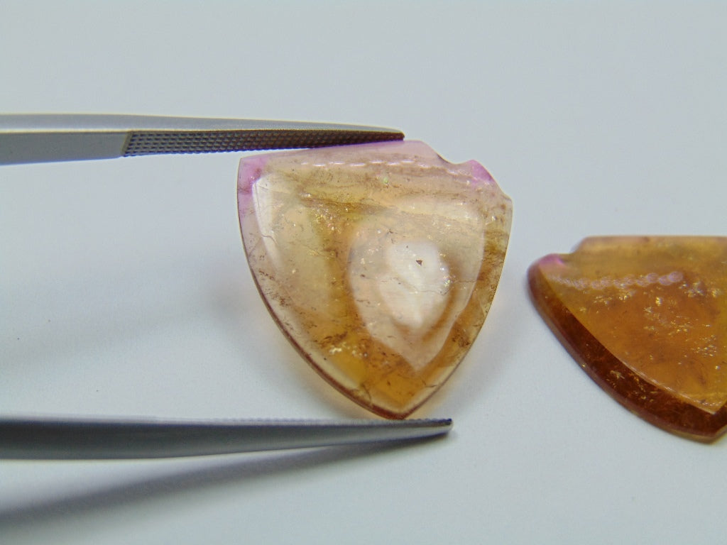 Par de Turmalina Melancia 16,15ct 18x14mm