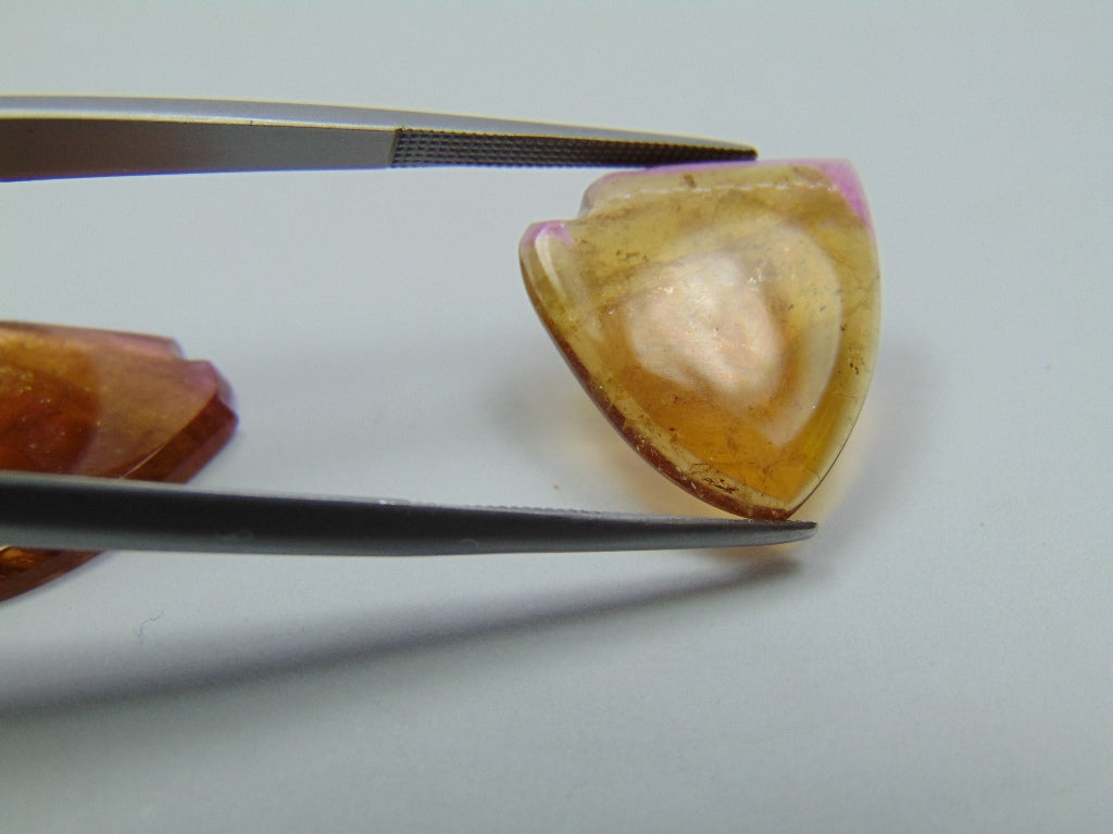 Par de Turmalina Melancia 16,15ct 18x14mm