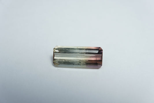 2.45ct Turmalina bicolor 13x5mm