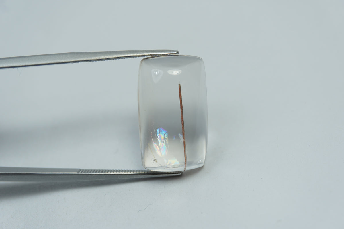 Quartzo com inclusão de 16,80ct 21x12mm