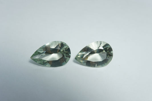 9.55ct Prasiolita par 15x10mm