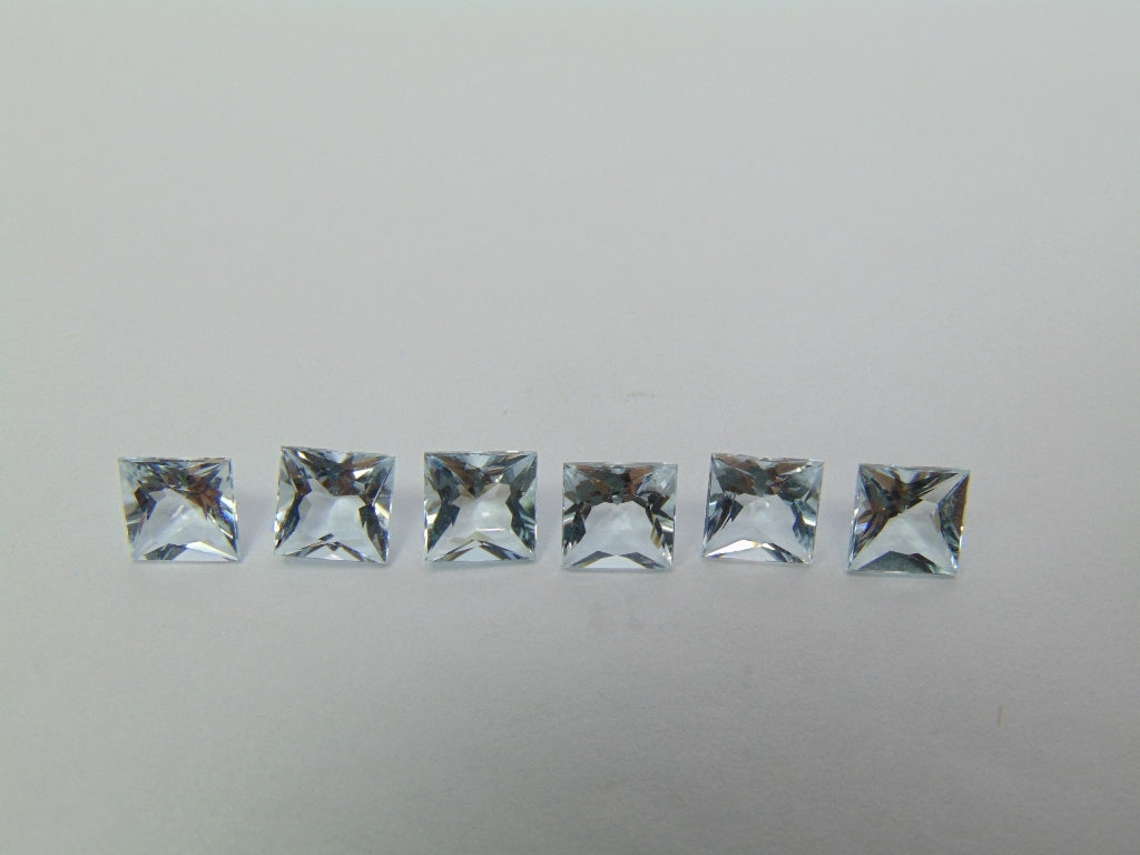 5,60ct Água-marinha Calibrada 6mm