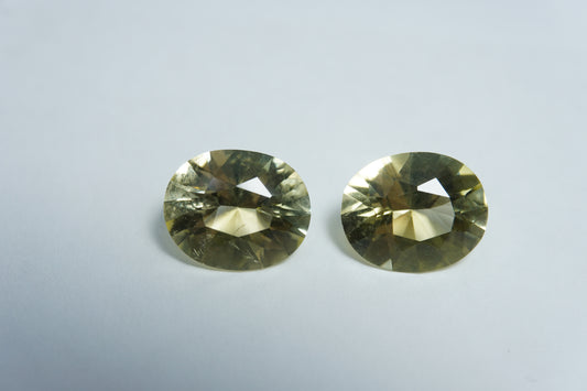 7.40ct Green gold par 12x10mm
