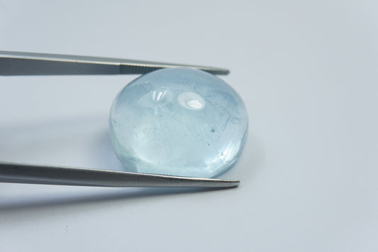 45.60ct Água-marinha cabochão 22x18mm