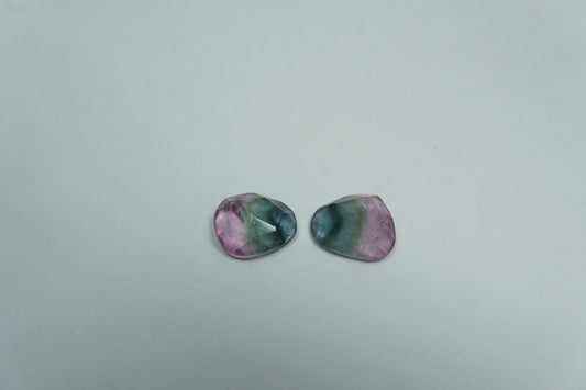 1.24ct Turmalina bicolor 6x5mm
