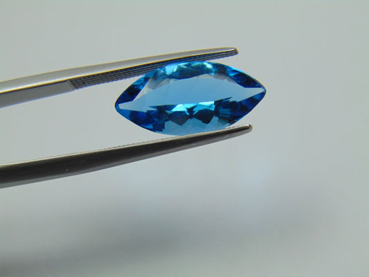 4.10ct Topaz Blue Swiss 15x8mm