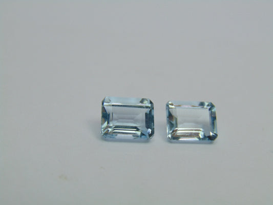 6.80ct Topaz Pair 9x7mm