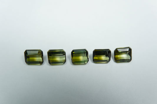 4.90ct Turmalina bicolor 6x5mm