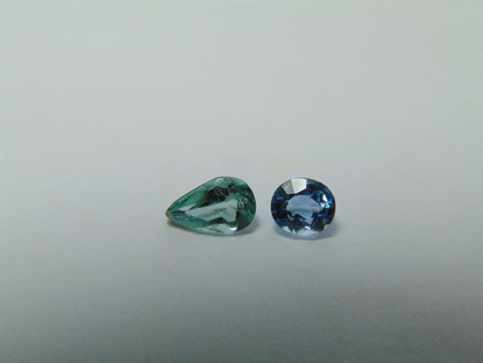 0.78ct Aquamarine 6x4mm 4x5mm