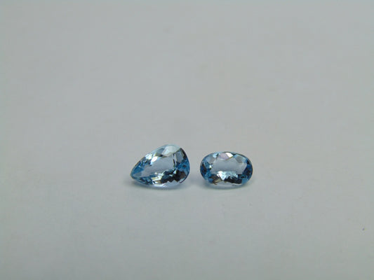 1.14ct Água-marinha 7x5mm 6x4mm